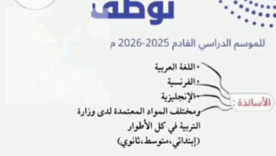التخصصات المطلوبة في مسابقة توظيف الأساتذة